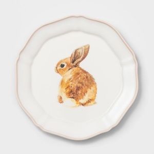 ISO Target Threshold 9" Melamine Bunny Rabbit Salad Plates Easter Spring